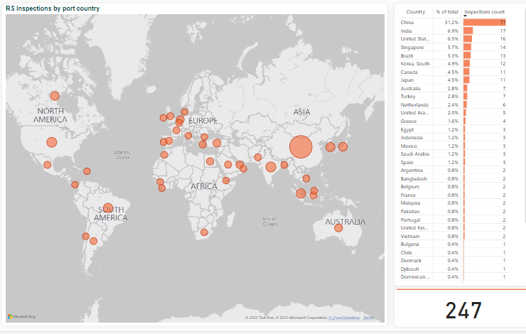 Inspections Activity Map May