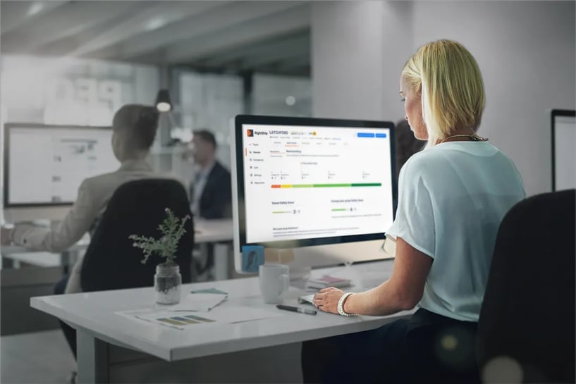 A person using the Rightship platform